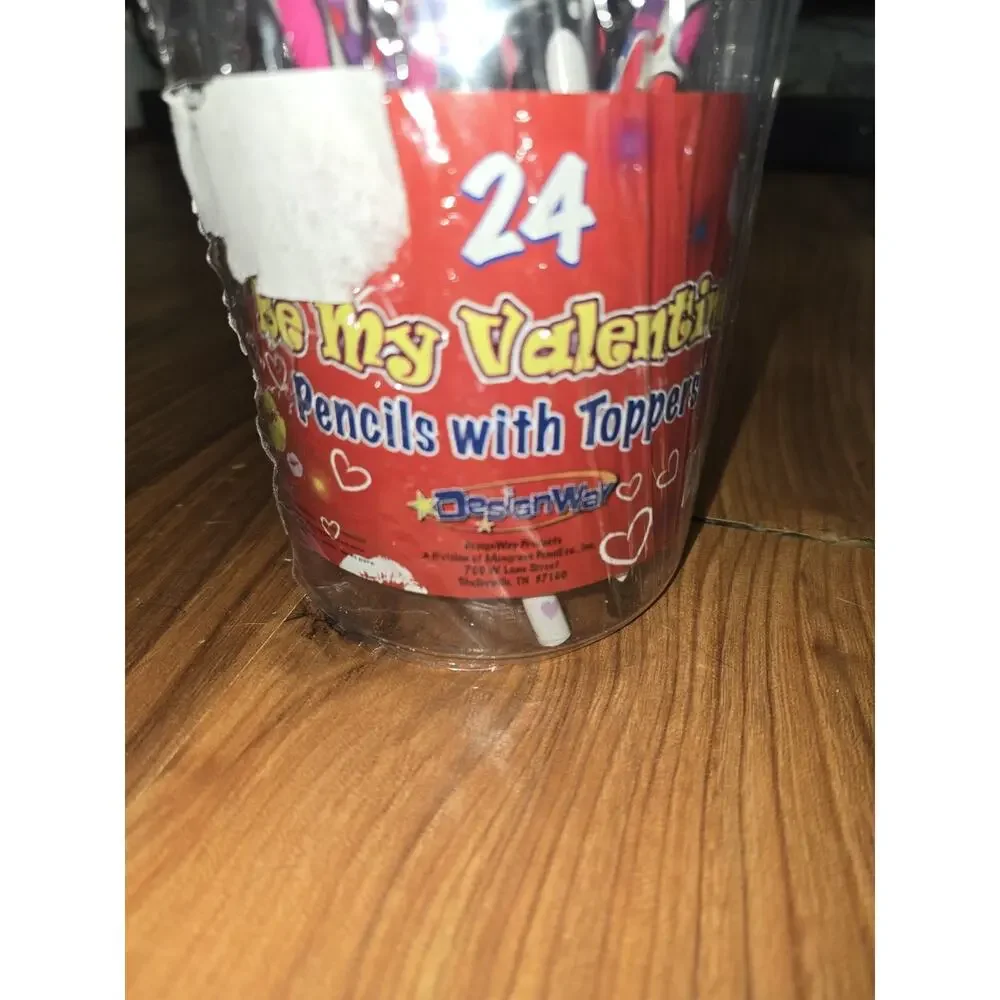Valentines Day Pencils With Erasers Kids Party 24 Pack S16
